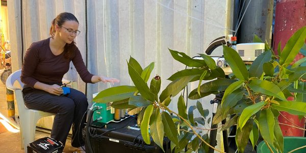 Lead author Michelle Robin during a sampling campaign © Dr. Vinícius de Souza